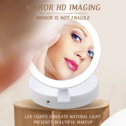 Foldable LED Magnifying Mirror